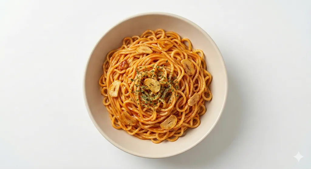 케첩마늘 스파게티