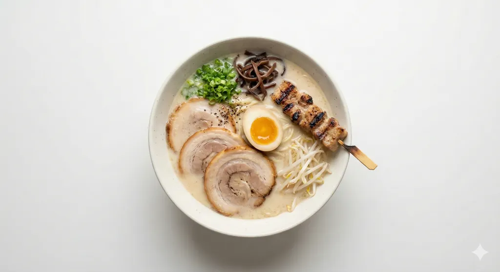 진한 돈코츠 라멘 (모듬 토핑)