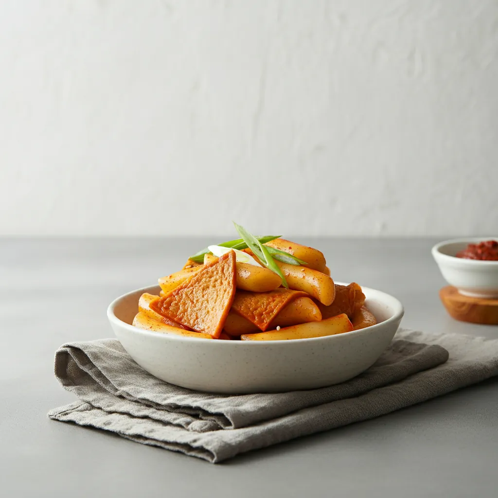 Spicy Korean Rice Cakes (Tteokbokki)