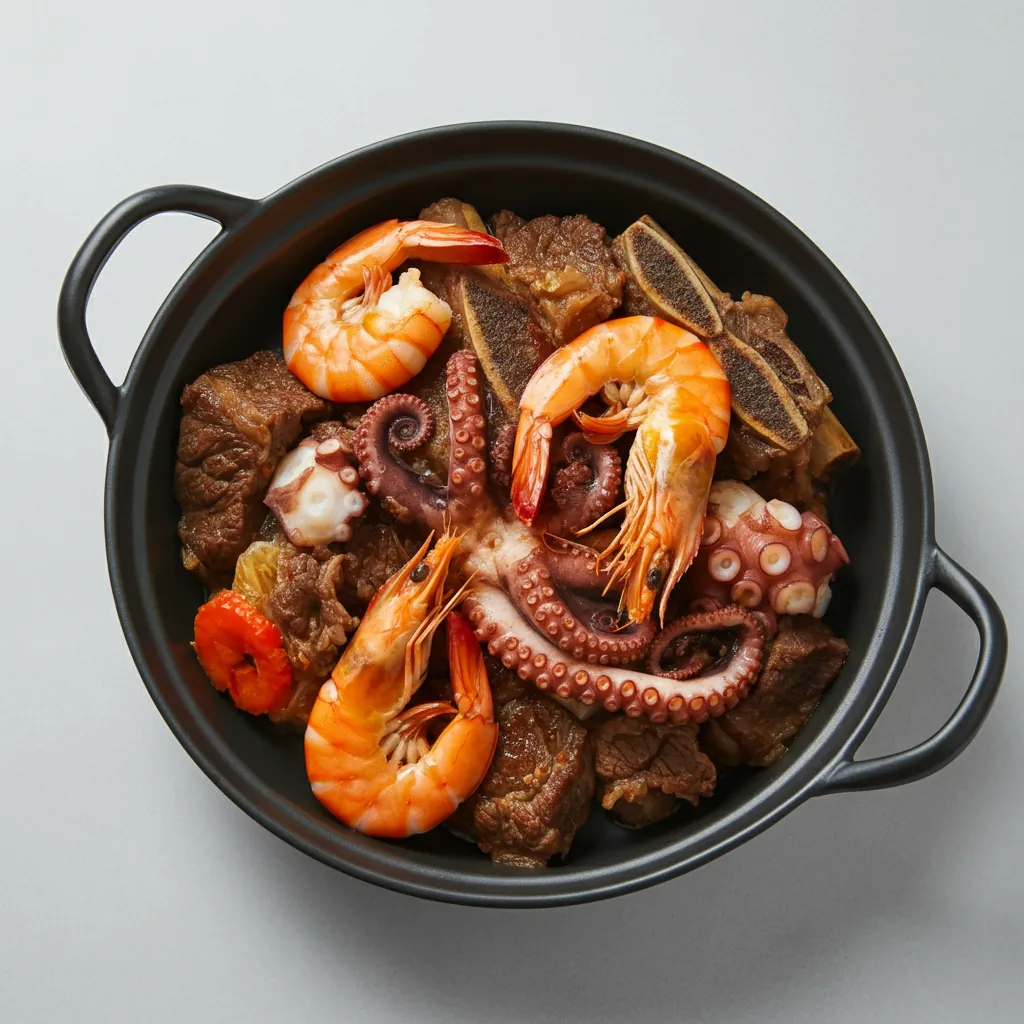 Spicy Seafood and Beef Rib Hotpot