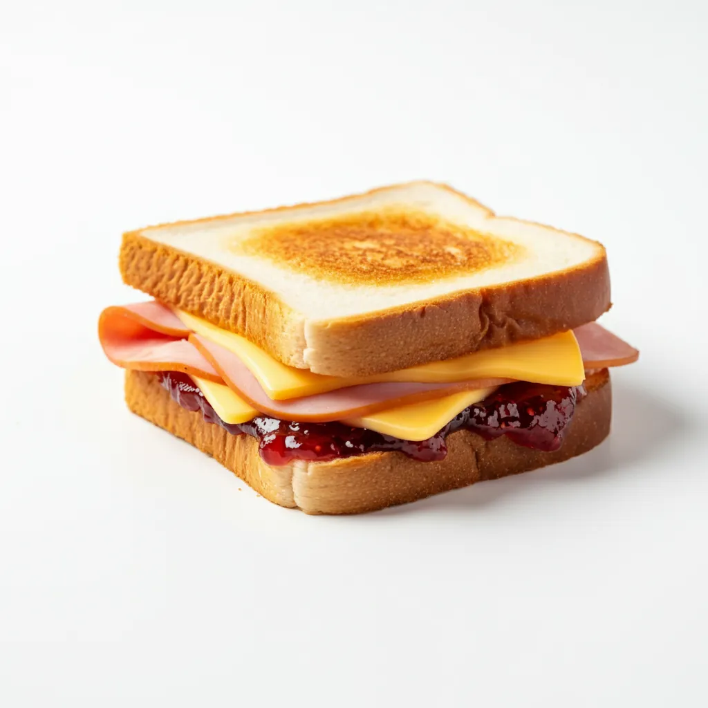 햄치즈 잼 토스트 샌드위치