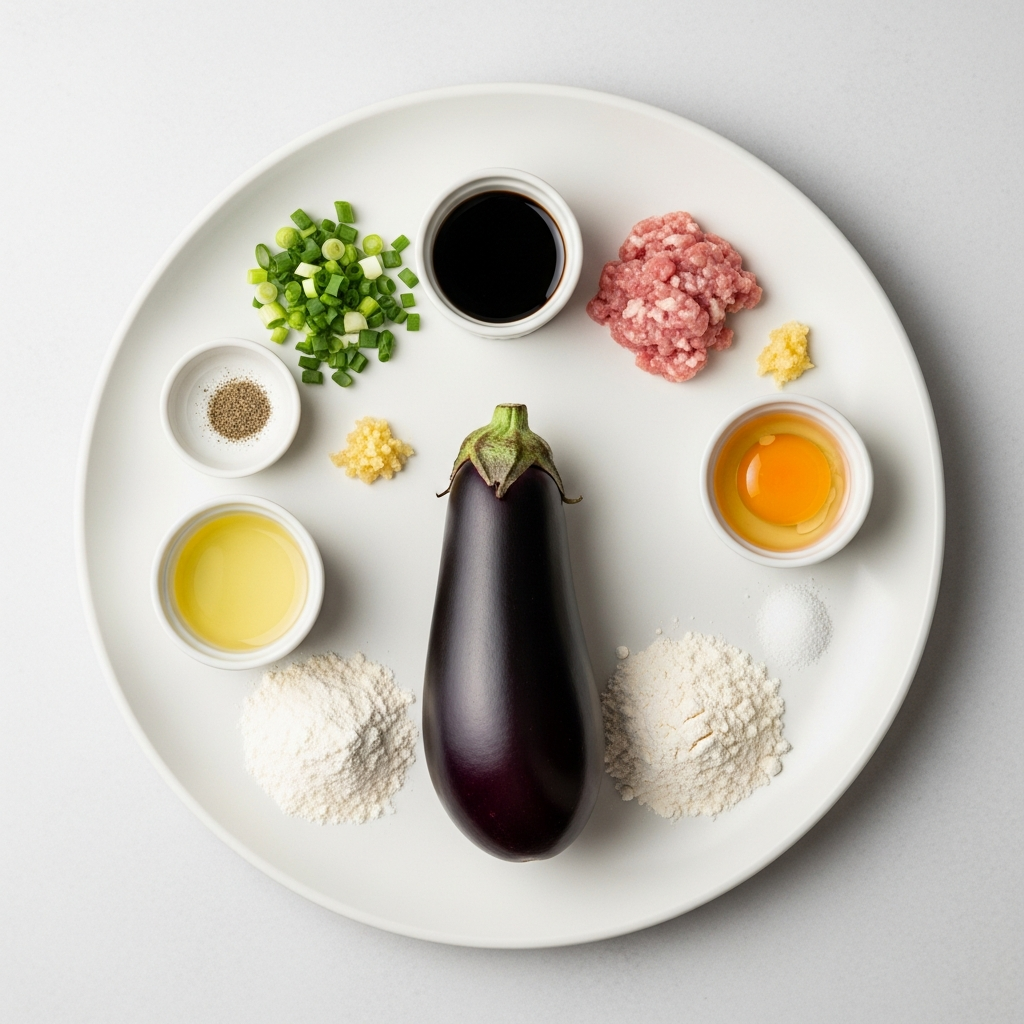 가지전 (Stuffed Eggplant Pancake)