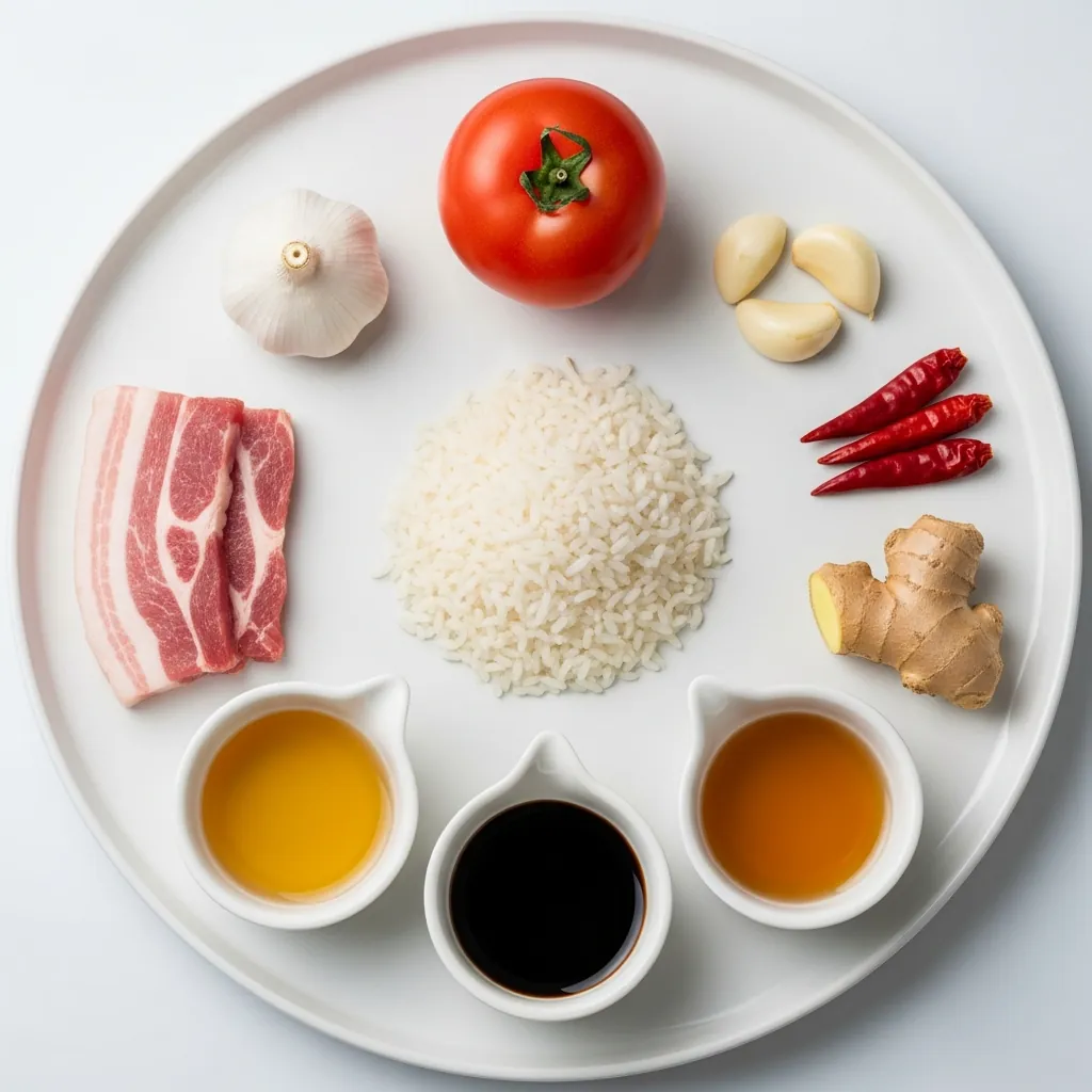 토마토 돼지고기 덮밥